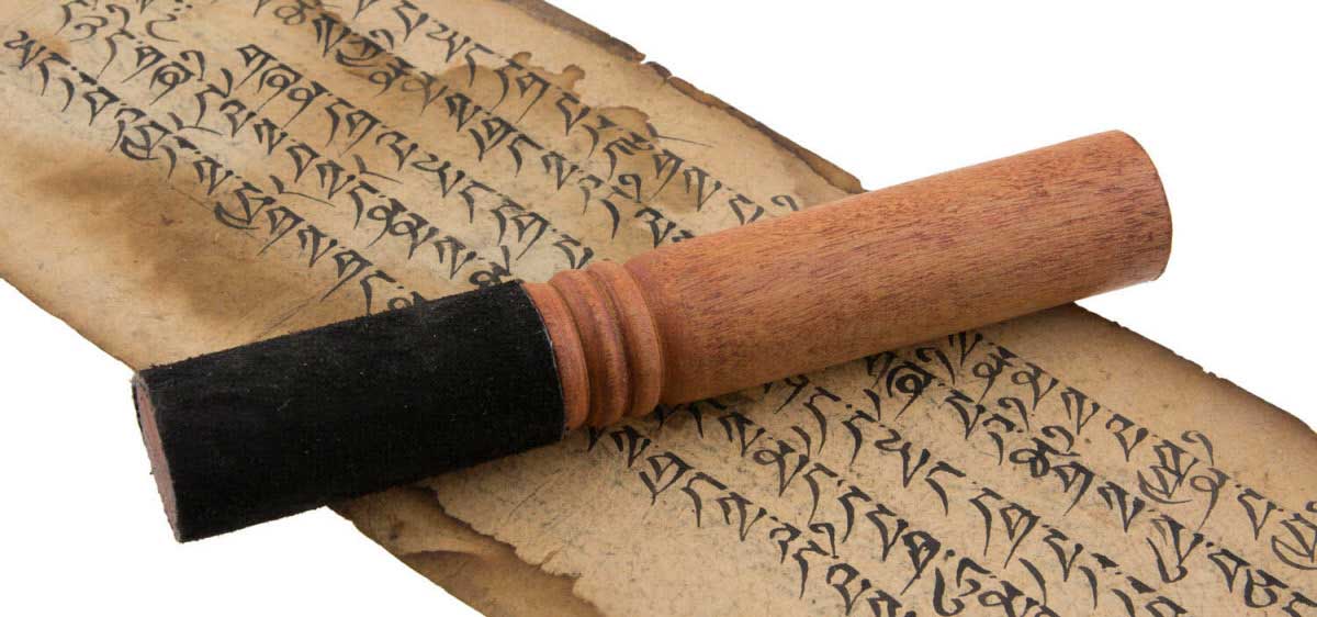 Mailloche en Bois et Cuir pour Bol Chantant ou Gong – 18 cm – Fabrication Artisanale du Népal
