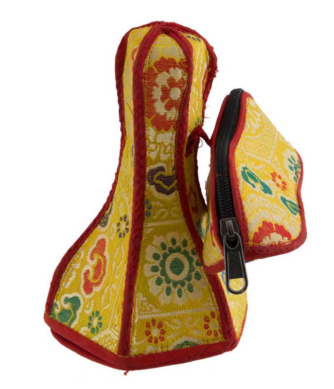 Housse en Brocart pour Cloche Tibétaine et Dorje – Étui de Protection Grande Taille