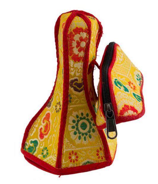 Housse en Brocart pour Cloche Tibétaine et Dorje – Étui de Protection Grande Taille