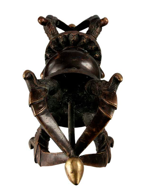 Grand Dorje Vajra En Bronze – Objet Rituel Bouddhiste Tibétain