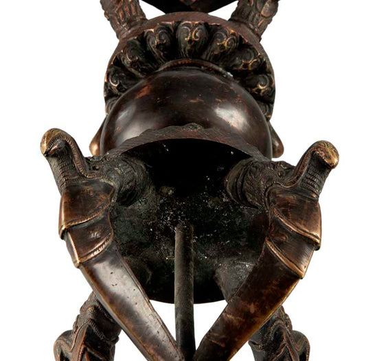 Grand Dorje Vajra En Bronze – Objet Rituel Bouddhiste Tibétain