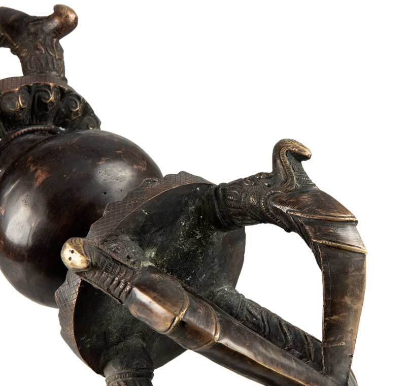 Grand Dorje Vajra Népalais en Bronze – Instrument Rituel du Bouddhisme Vajrayana
