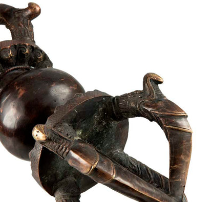 Grand Dorje Vajra Népalais en Bronze – Instrument Rituel du Bouddhisme Vajrayana