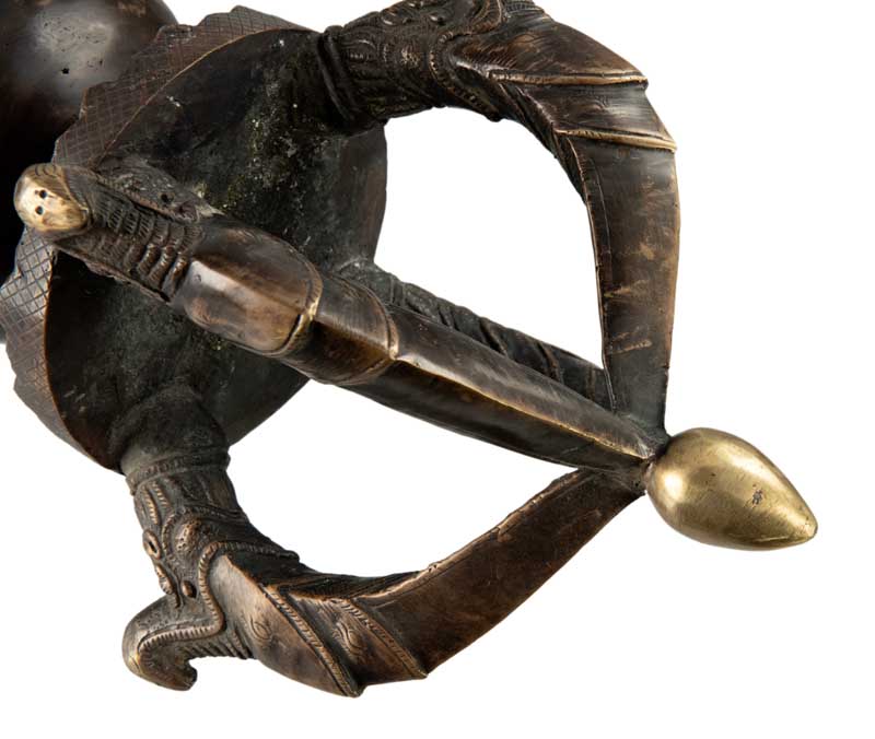 Grand Dorje Vajra En Bronze – Objet Rituel Bouddhiste Tibétain