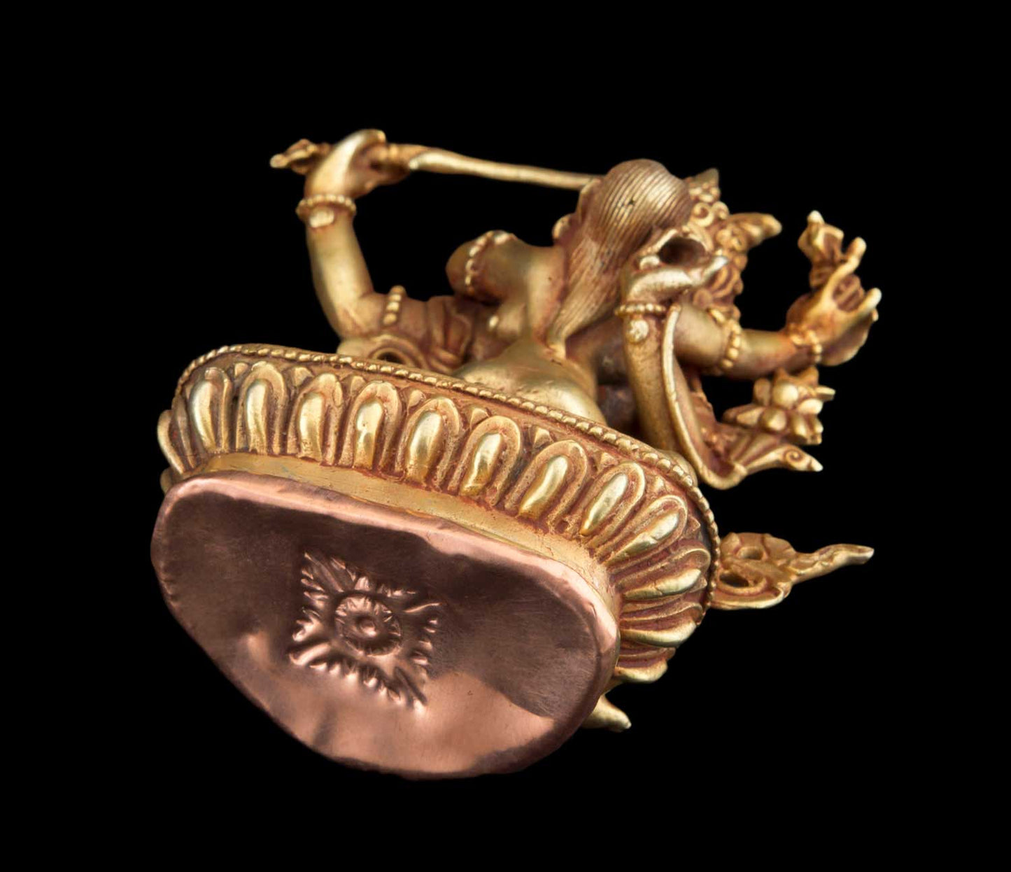 Statue Yab-Yum Manjushri Shakti en Cuivre 9,1 cm – Sculpture Bouddhiste Tibétaine du Népal