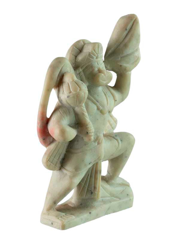 Statuette Hanuman en Pierre Sculptée – Artisanat Traditionnel Indien