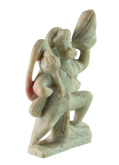 Statuette Hanuman en Pierre Sculptée – Artisanat Traditionnel Indien