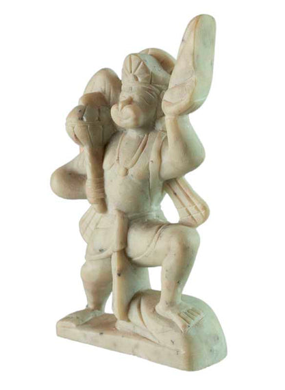 Statuette Hanuman en Pierre Sculptée – Artisanat Traditionnel Indien