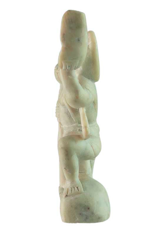 Statuette Hanuman en Pierre Sculptée – Artisanat Traditionnel Indien