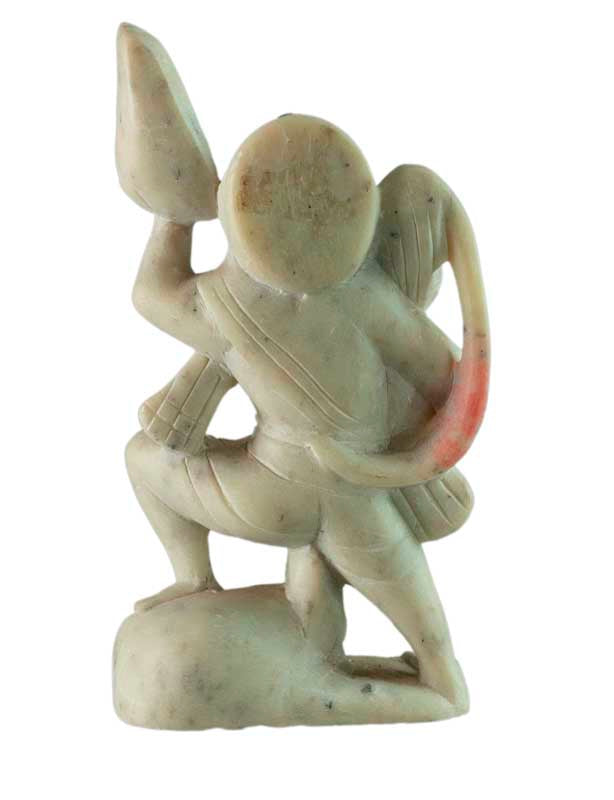 Statuette Hanuman en Pierre Sculptée – Artisanat Traditionnel Indien