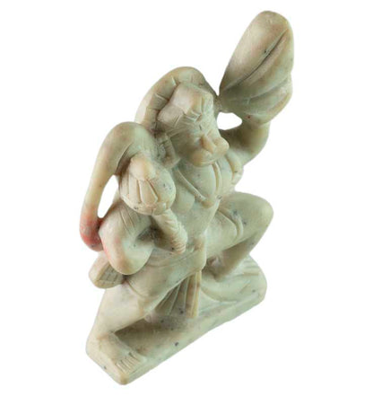 Statuette Hanuman en Pierre Sculptée – Artisanat Traditionnel Indien