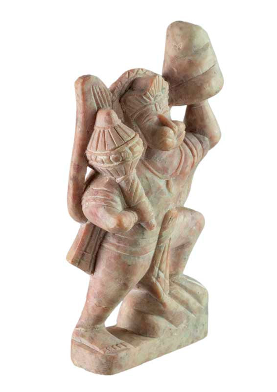 Statuette Hanuman en Pierre Sculptée – Artisanat Indien Fait Main