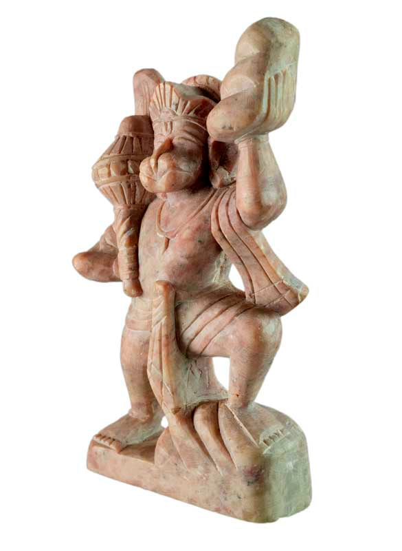 Statuette Hanuman en Pierre Sculptée – Artisanat Indien Fait Main