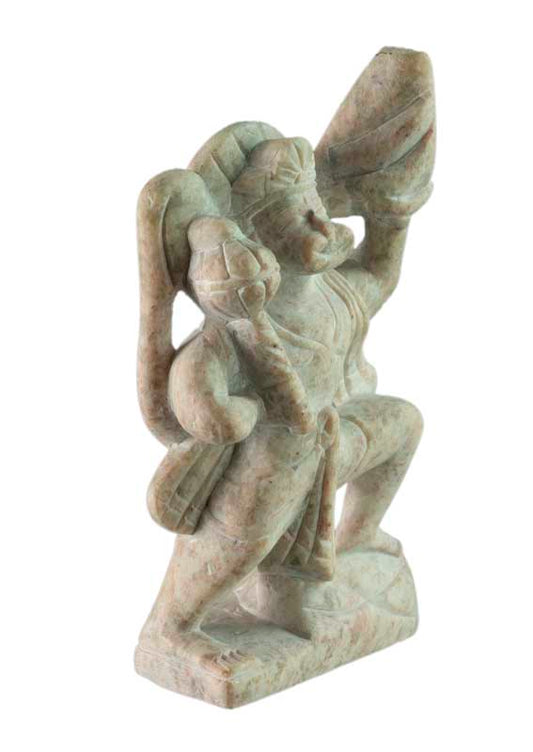 Statuette Hanuman En Pierre Sculptée – Dieu Singe, Artisanat Indien