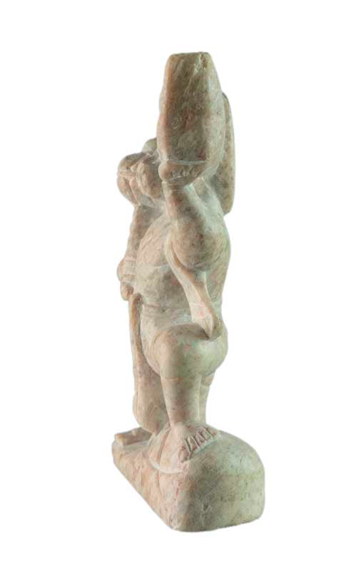 Statuette Hanuman En Pierre Sculptée – Dieu Singe, Artisanat Indien