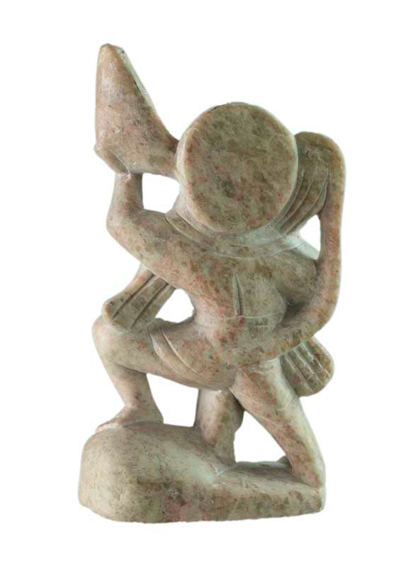Statuette Hanuman En Pierre Sculptée – Dieu Singe, Artisanat Indien