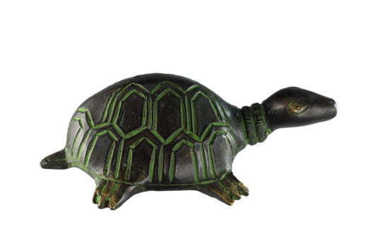 Figurine Tortue En Laiton – Presse-Papier Artisanal Fait Main D’Inde