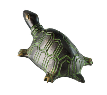 Figurine Tortue En Laiton – Presse-Papier Artisanal Fait Main D’Inde