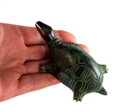 Figurine Tortue En Laiton – Presse-Papier Artisanal Fait Main D’Inde