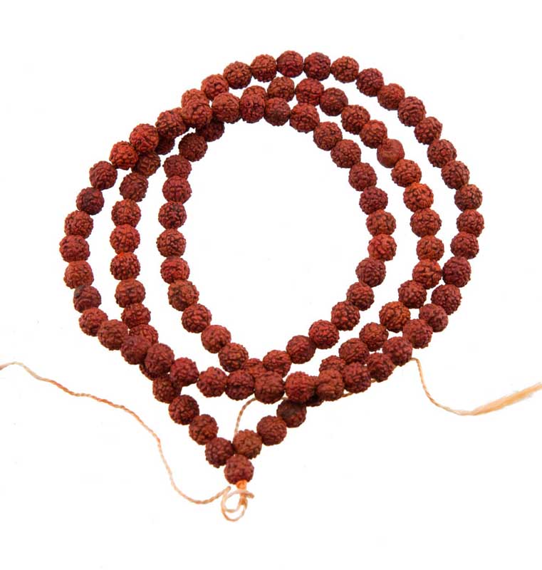 Mala Tibétain en Graines de Rudraksha 6/7 mm – Chapelet Bouddhiste Authentique