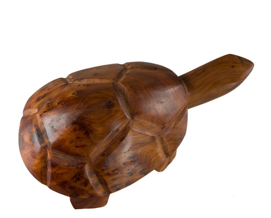 Statue Tortue En Bois De Thuya – Sculpture Artisanale Du Maroc