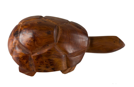 Statue Tortue En Bois De Thuya – Sculpture Artisanale Du Maroc