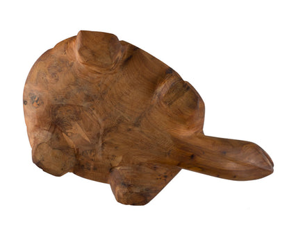 Statue Tortue En Bois De Thuya – Sculpture Artisanale Du Maroc
