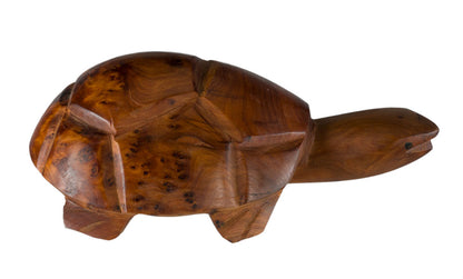 Statue Tortue En Bois De Thuya – Sculpture Artisanale Du Maroc