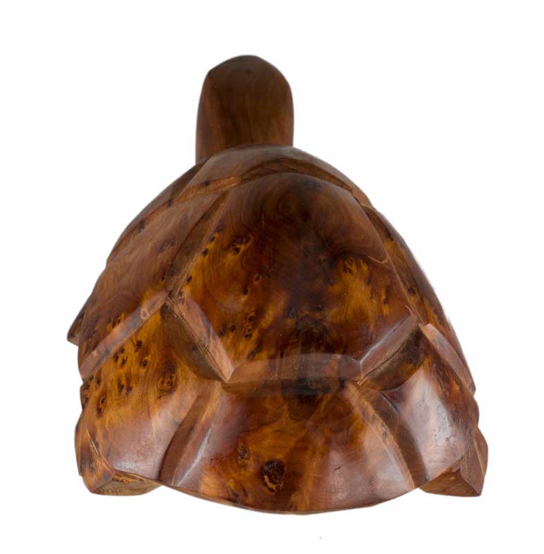 Statue Tortue En Bois De Thuya – Sculpture Artisanale Du Maroc