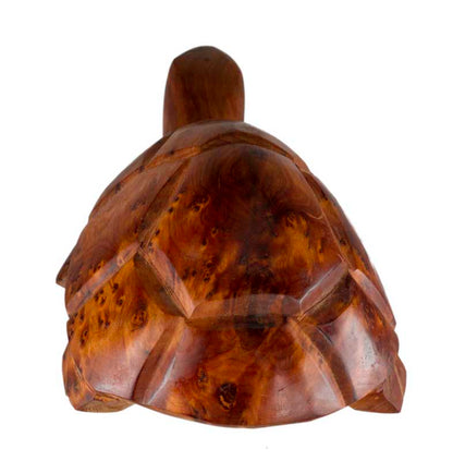 Statue Tortue En Bois De Thuya – Sculpture Artisanale Du Maroc