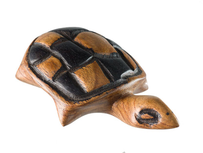 Figurine Tortue En Bois – Statue Artisanale Faite Main De Gambie