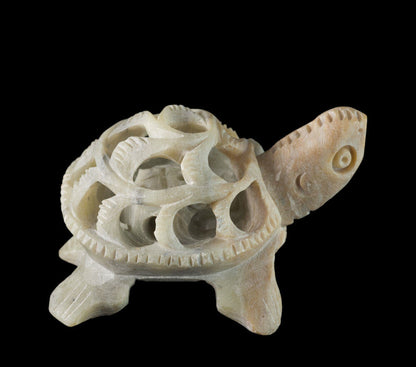 Figurine Tortue En Pierre – Sculpture Artisanale Fait Main D’Inde
