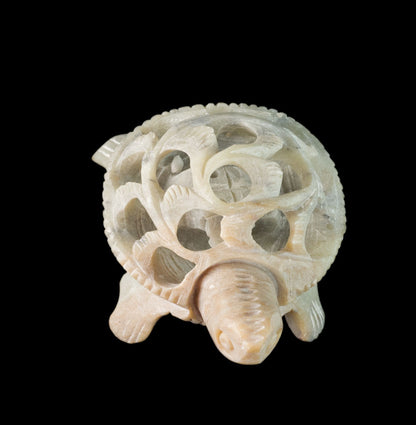 Figurine Tortue En Pierre – Sculpture Artisanale Fait Main D’Inde
