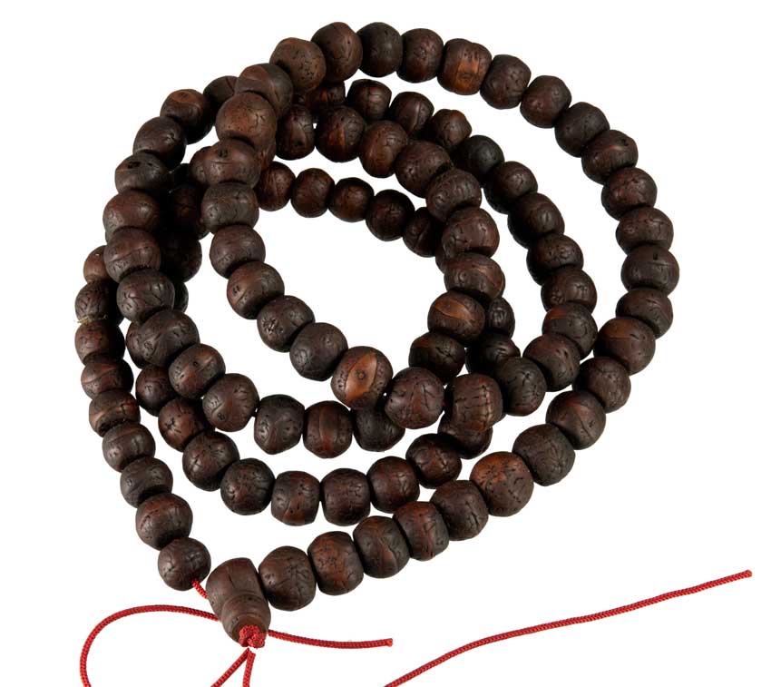 Ancien Mala Tibétain De Moine Bouddhiste – Phoenix Bodhi Tree En Graines De Bodhi