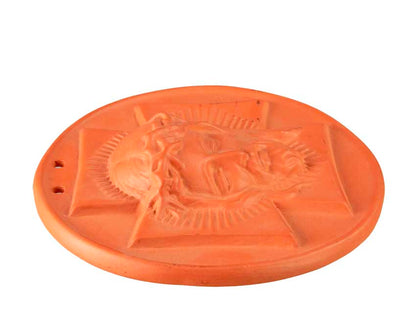 Bas Relief Croix Jésus Christ En Terre Cuite – Décoration Religieuse Artisanale