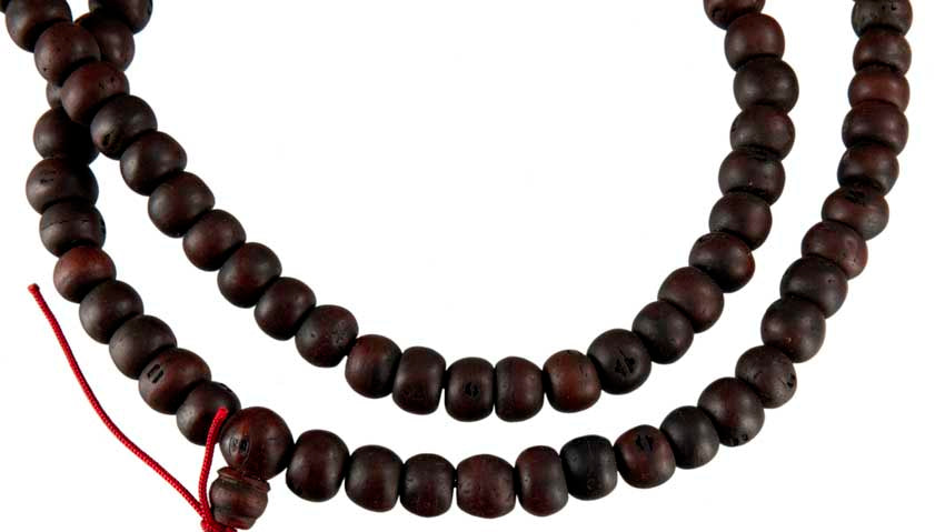Ancien Mala Tibétain De Moine Bouddhiste – Phoenix Bodhi Tree En Graines De Bodhi Véritables
