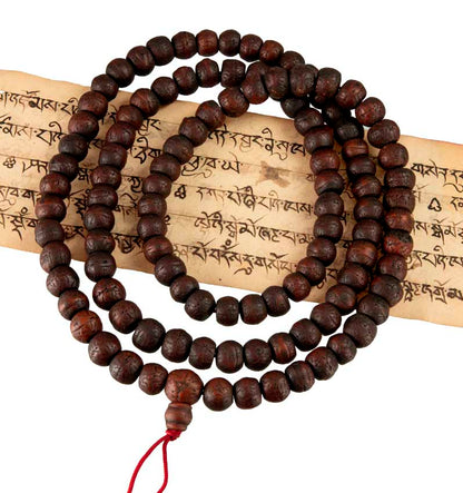 Ancien Mala Tibétain De Moine Bouddhiste – Bodhi Tree En Graines De Bodhi Véritables