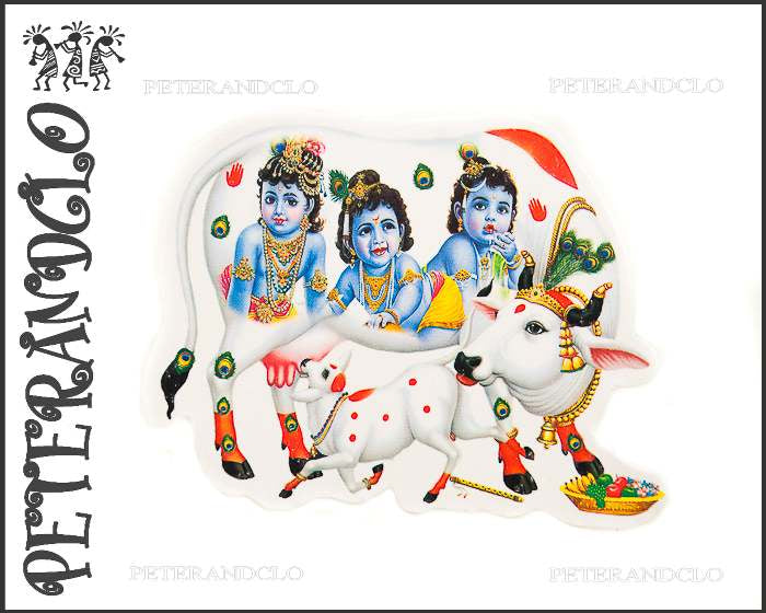 Autocollant Sticker Hindou Bollywood – Lord Shiva Enfant Et Nandi