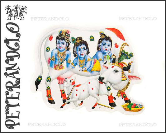 Autocollant Sticker Hindou Bollywood – Lord Shiva Enfant Et Nandi