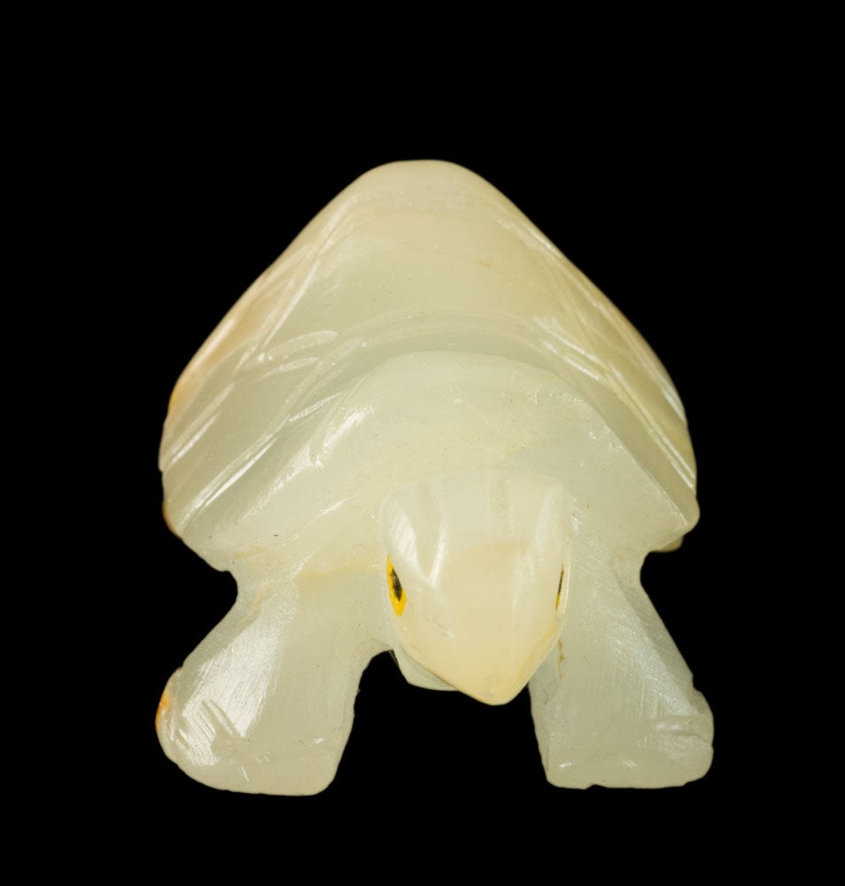 Figurine Tortue En Saponite – Sculpture En Pierre Faite Main D’Inde