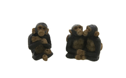 Figurines Singes Amoureux en Résine – Chimpanzés de Thaïlande
