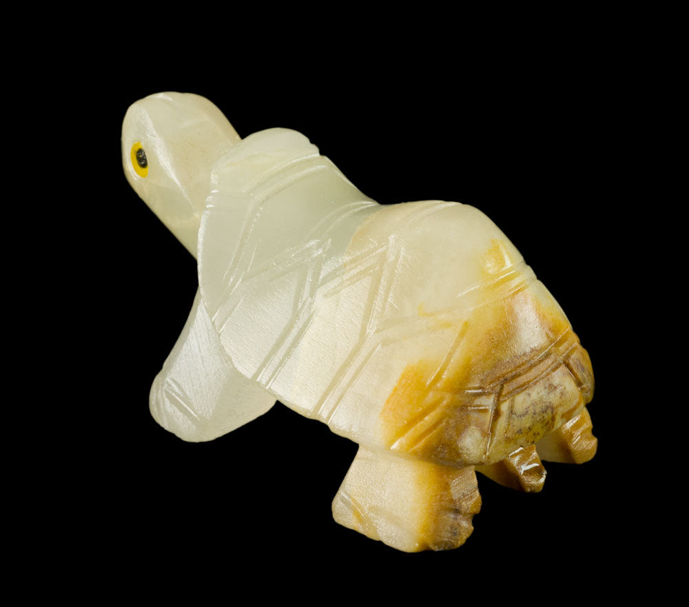 Figurine Tortue En Saponite – Sculpture En Pierre Faite Main D’Inde
