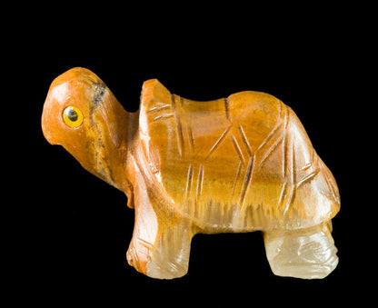 Figurine Tortue En Résine Imitation Pierre – Statuette Décorative