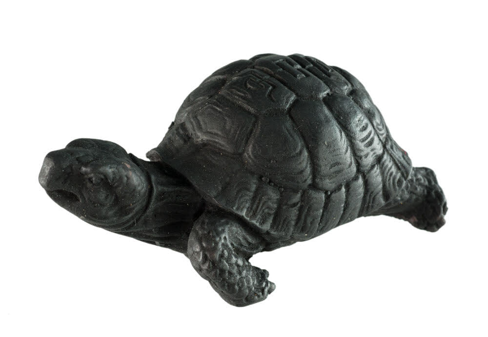 Figurine Tortue En Résine Noire – Symbole Asiatique De Longévité
