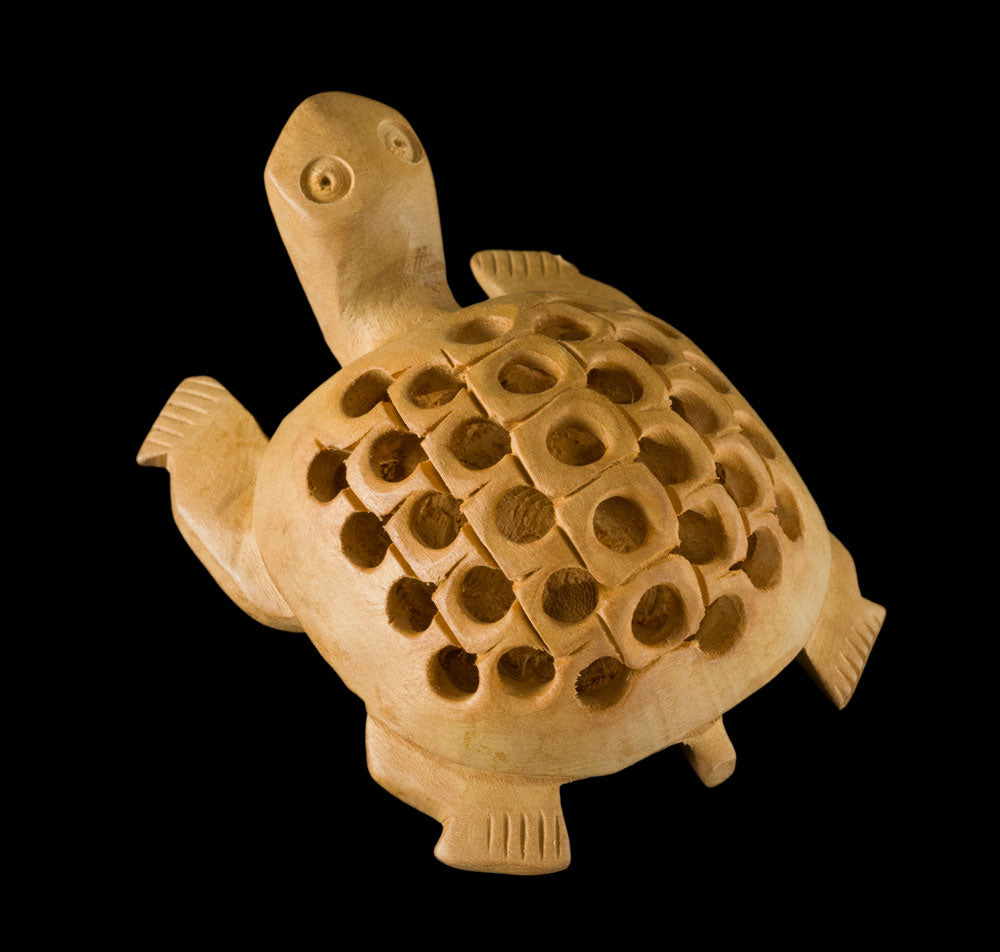Figurine Tortue En Bois Sculpté – Artisanat Fait Main D’Inde