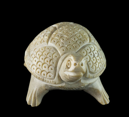 Figurine Tortue En Saponite – Statue Sculptée Faite Main D’Inde
