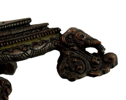 Grand Support Phurba Vajrakila En Alliage De Cuivre – Socle Rituel Bouddhiste Népalais