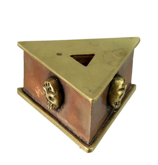 Support Phurba Vajrakila En Laiton Et Cuivre – Socle Rituel Tibétain