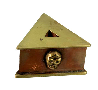 Support Phurba Vajrakila En Laiton Et Cuivre – Socle Rituel Tibétain