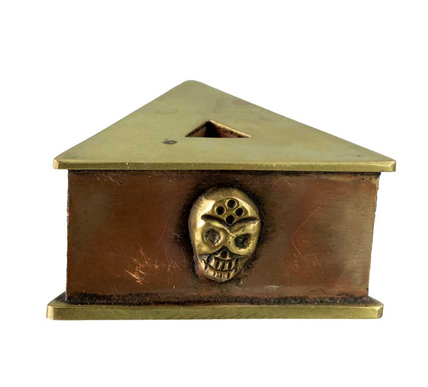 Support Phurba Vajrakila En Laiton Et Cuivre – Socle Rituel Tibétain